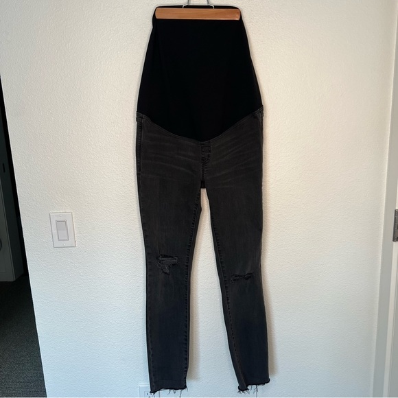 Madewell Maternity Over-the-Belly Skinny Jeans in Black Sea 29 - Picture 2 of 15